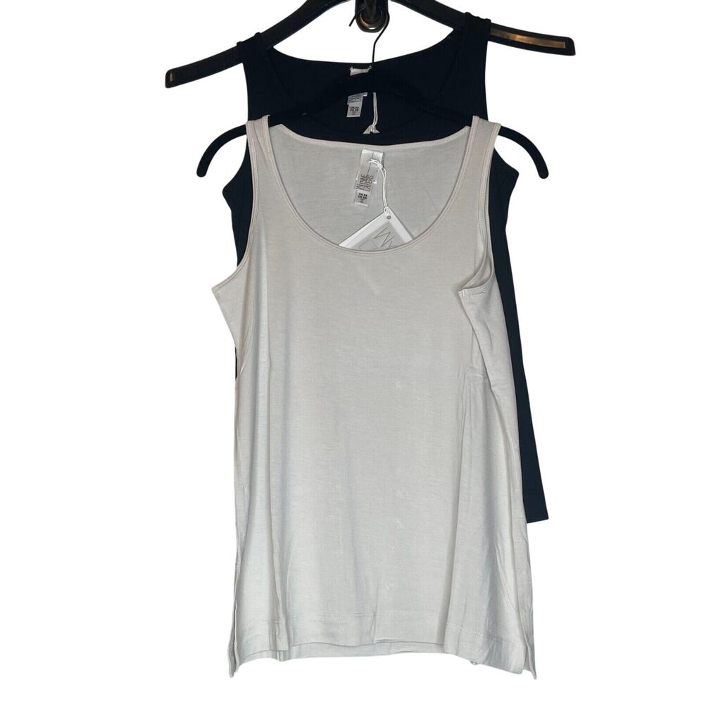 Wynne Layers Womens Essentials Tank Tops Black & White Size XS Set Of 2 NWT